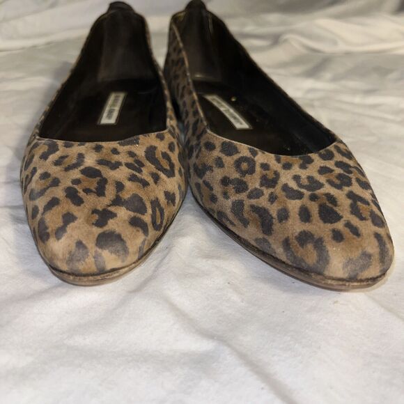 MANOLO BLAHNIK Leopard Suede Flats Classic‎ Ballet Size 40 - Picture 5 of 10